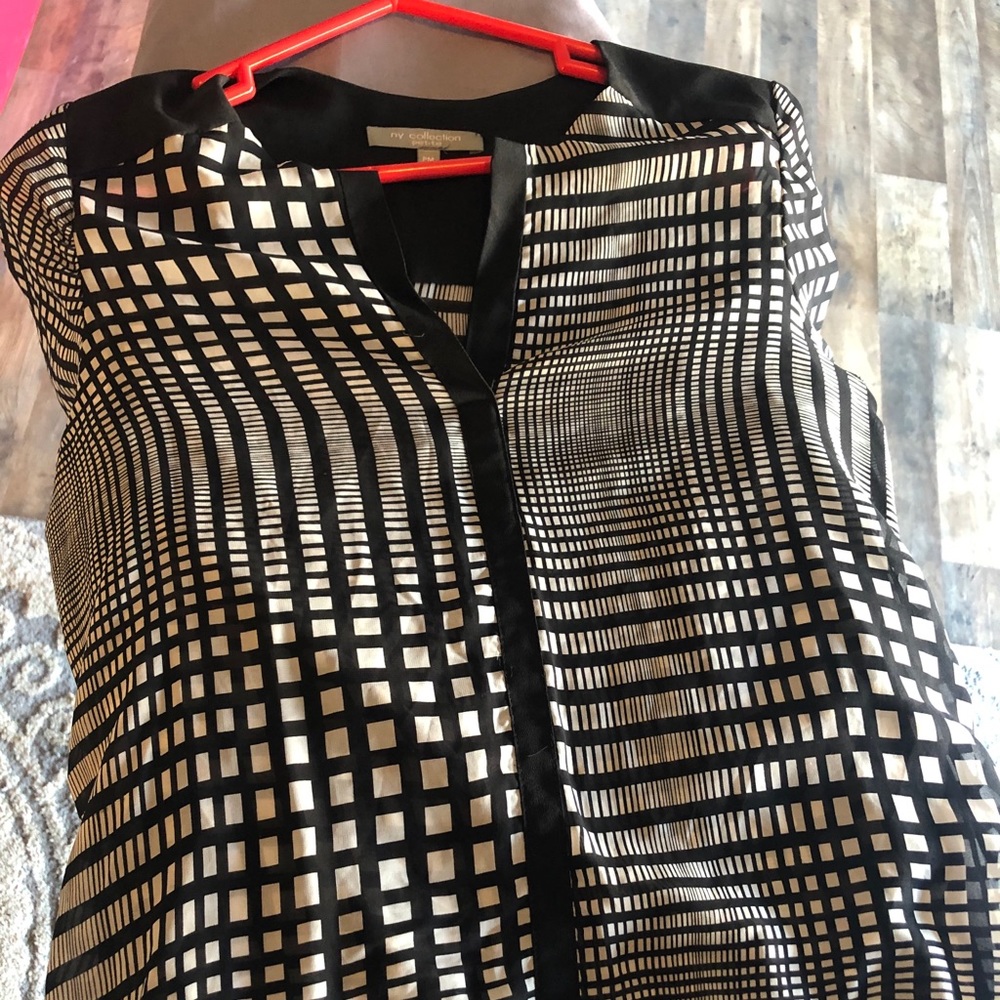 Black and white blouse